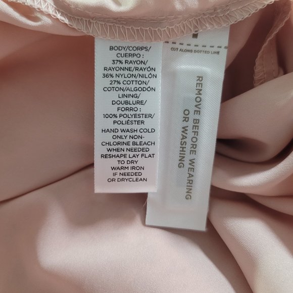 LOFT Ann Taylor Pink Lace Cami Slip Short Sleeve Dress Size 6 - Picture 8 of 8